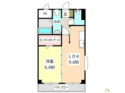 アベニューモリST.V(1LDK/5階)の間取り写真