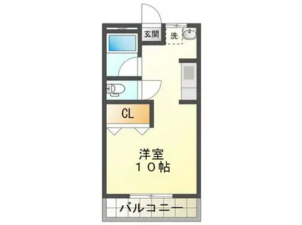 コーポイトウI(ワンルーム/1階)の間取り写真