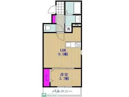 リーブルファイン奈良町II(1LDK/1階)の間取り写真