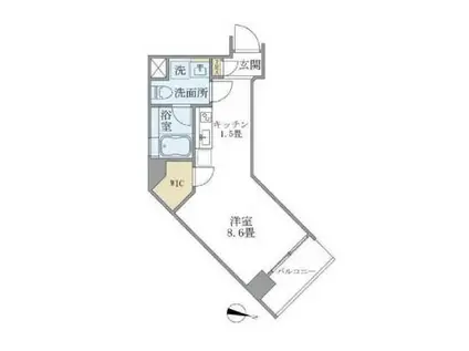 TKD本郷(ワンルーム/3階)の間取り写真