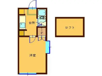 アリス深谷第8(1K/1階)の間取り写真