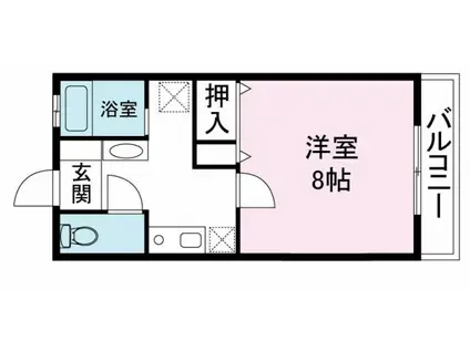 山城コーポB(1K/1階)の間取り写真