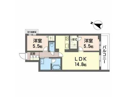 シャーメゾン ルミエール(2LDK/3階)の間取り写真