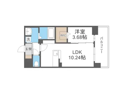 LIBTH桑園(1LDK/5階)の間取り写真