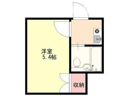 リリックハウス(1K/1階)の間取り写真