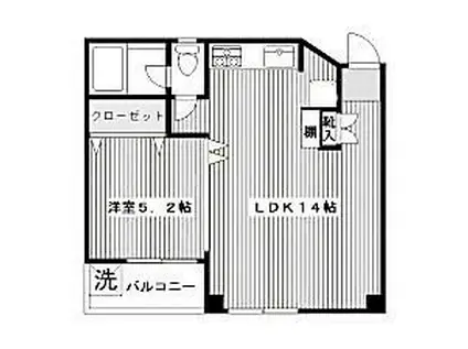 マリーゴールド元町(1LDK/9階)の間取り写真