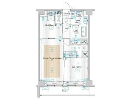 フュージョナル墨田(2LDK/7階)の間取り写真