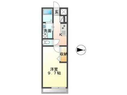 ORSAY(1K/1階)の間取り写真