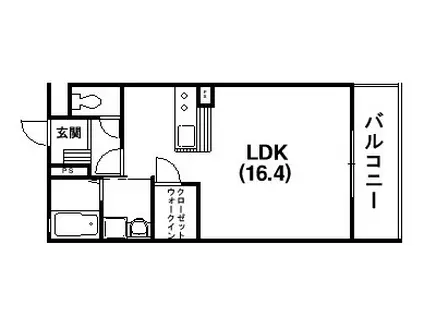 サンライズ布橋(ワンルーム/2階)の間取り写真