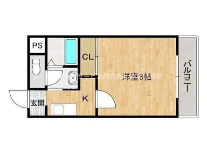 サザンパレス(1K/2階)の間取り写真