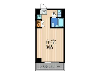 グレース吉田(1K/6階)の間取り写真