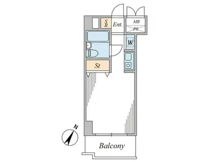 日興パレス横浜西(ワンルーム/4階)の間取り写真