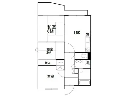 DRホームズ千歳烏山(3LDK/2階)の間取り写真