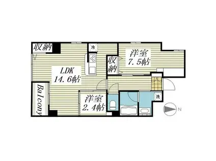 エルザ柏(1SLDK/7階)の間取り写真