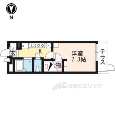 レオパレスバレー リバー(1K/1階)の間取り写真