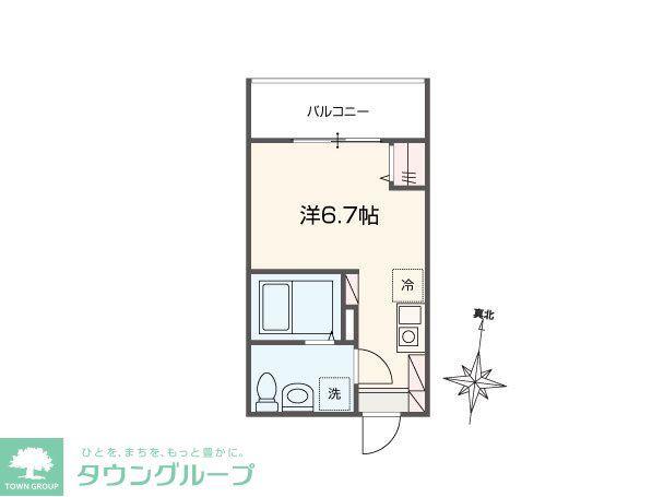 MELLAS座間(ワンルーム/1階)の間取り写真