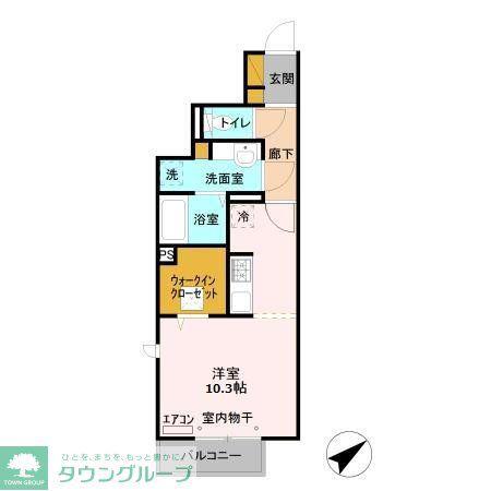 セレジェイラ(ワンルーム/1階)の間取り写真