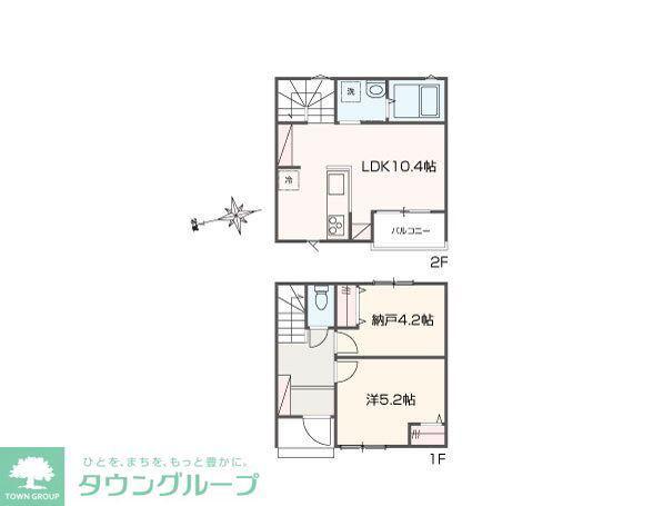 MELLAS浦安(1SLDK/1階)の間取り写真