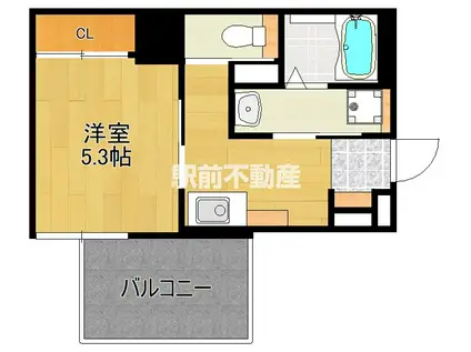 21テクノロジー(1K/5階)の間取り写真