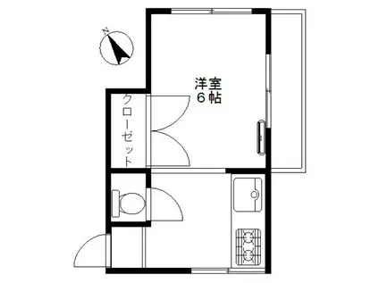 中村ビル(1K/3階)の間取り写真