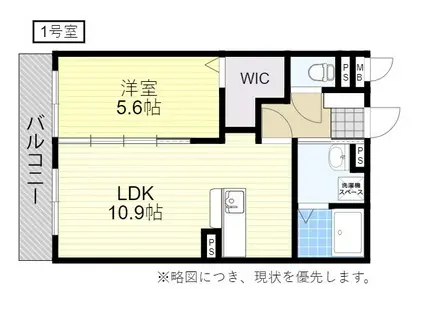 プレゾン平田(1LDK/4階)の間取り写真