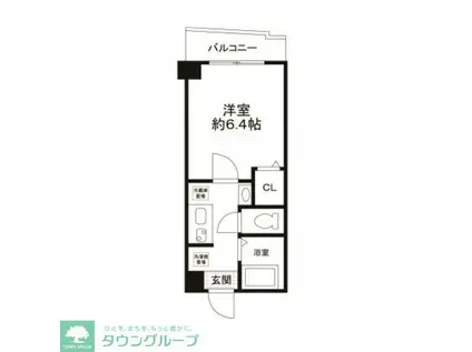 クレッシェンド三軒茶屋(1K/1階)の間取り写真