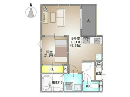 REGALEST PLUS(1LDK/3階)の間取り写真