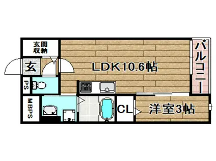 アルヴィータ(1LDK/1階)の間取り写真