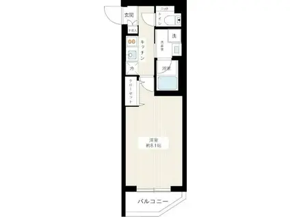 ARTESSIMO RATES(1K/3階)の間取り写真