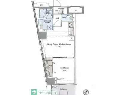 ラグゼナ平和台(1LDK/2階)の間取り写真