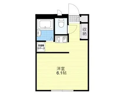 ミストラル西庄(1K/1階)の間取り写真