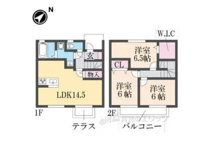 CORTE QUATTRO(3LDK/1階)の間取り写真