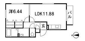 エポック(1LDK/1階)の間取り写真
