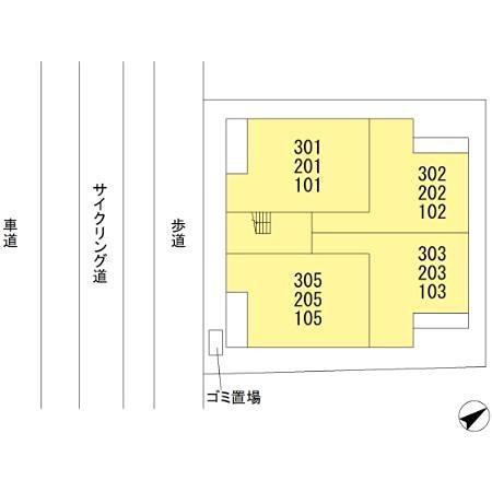 アルスフィルド相模原(2LDK/1階)の間取り写真