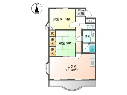 グレイススクエア(2LDK/1階)の間取り写真