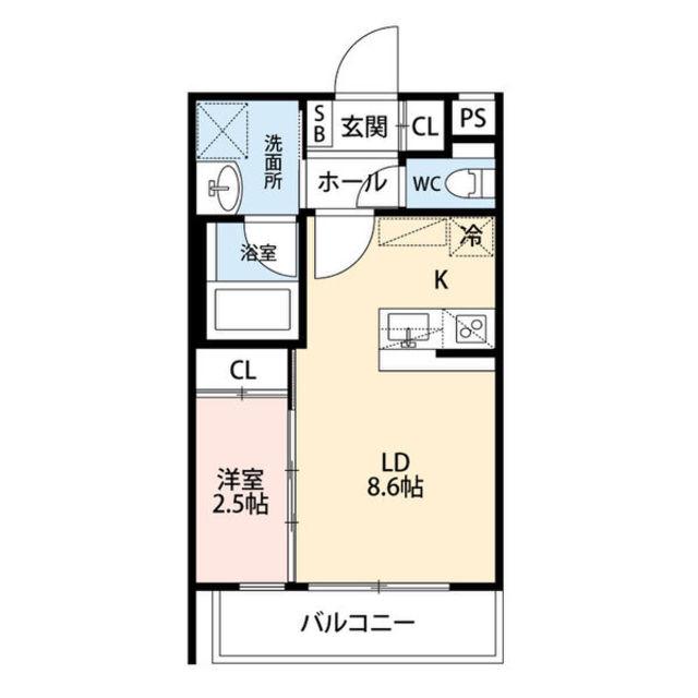 ESTRUTHKYOTOII(1LDK/5階)の間取り写真