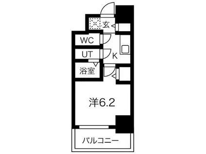 ファステート神戸コンチェール(1K/9階)の間取り写真