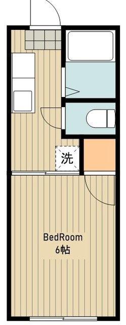 ファミーユ遠藤(1K/1階)の間取り写真