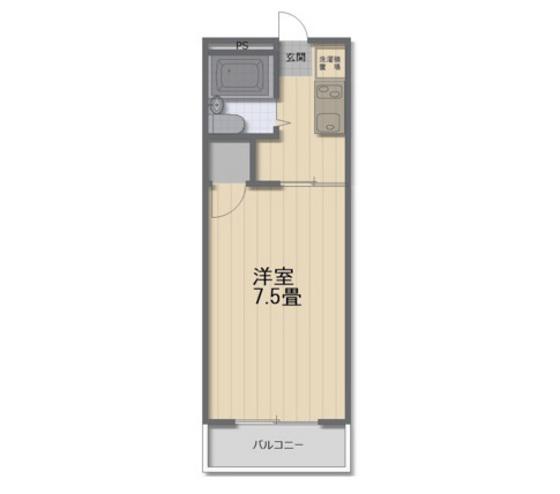 アミ半田1(1K/2階)の間取り写真