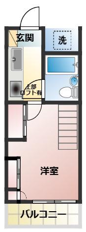 藤コーポ(1K/1階)の間取り写真