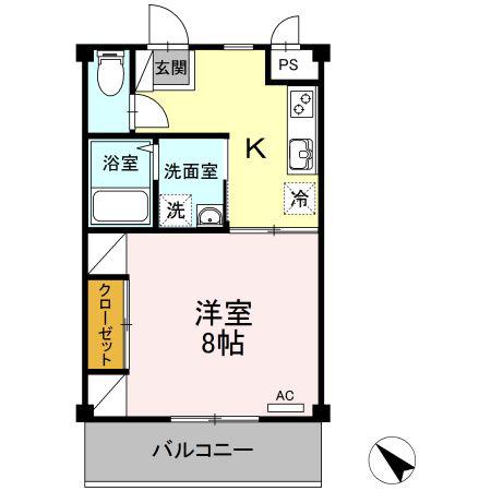PRIDE-I(1K/3階)の間取り写真