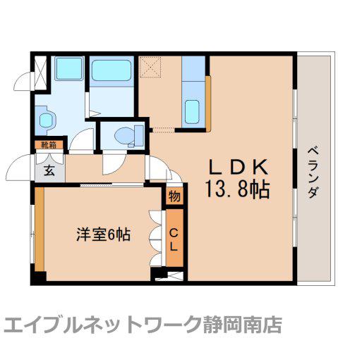 モンシェリー(1LDK/2階)の間取り写真
