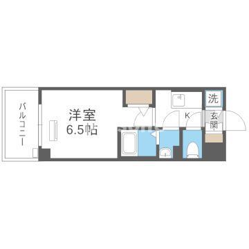 エスリード弁天町桜通レジデンス(1K/10階)の間取り写真