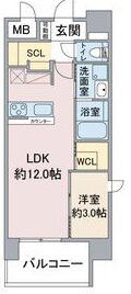 CASA VIA(1LDK/4階)の間取り写真