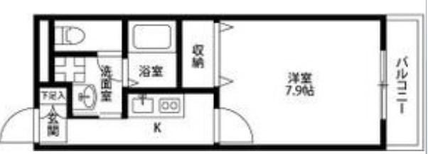 アンプルールクレール(1K/3階)の間取り写真