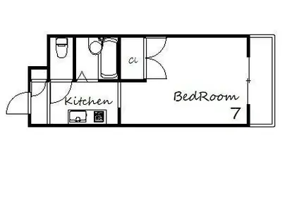 みどり之園(1K/2階)の間取り写真