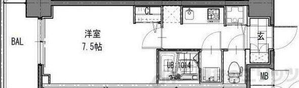 S-RESIDENCE江坂EMINENCE(1K/3階)の間取り写真