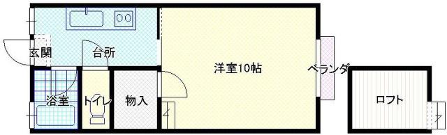 ラ・フォーレ由紀(1K/1階)の間取り写真