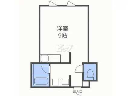 レラ円山(1K/2階)の間取り写真