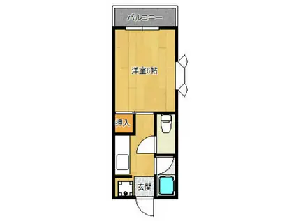 ホウトクマンション(ワンルーム/1階)の間取り写真